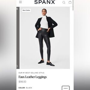 NWT - Spanx Faux Leather Leggings - NEVER worn - still has tags & in bag. Size S